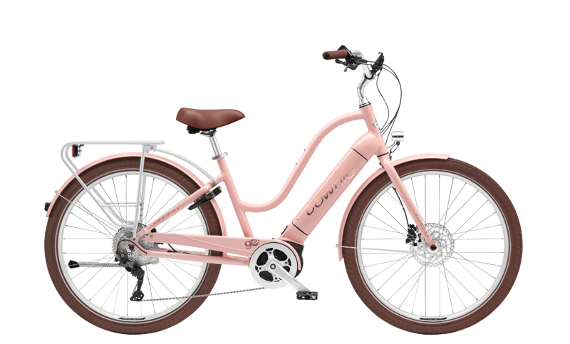 Electra Townie Path Go 10d Step Thru Electric Bike Rose Quartz